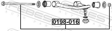 Vis de correction du carrossage FEBEST ref. 0198-016
