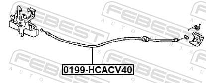 Tirette de capot moteur FEBEST 0199-HCASV40