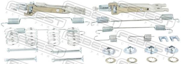 Kit d'accessoires pour mâchoire de frein à tambour FEBEST ref. 0204-G15RAR-KIT