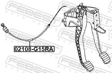 Cabo de embraiagem FEBEST ref. 02108-G15RA