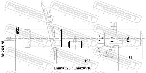 Amortisseur FEBEST ref. 02110-004FL