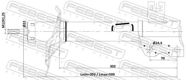Amortecedor de choques FEBEST  ref. 02110-005RL