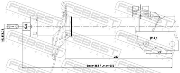 Amortisseur FEBEST ref. 02110-006FL