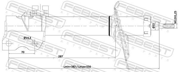 Amortiguador FEBEST ref. 02110-006FR