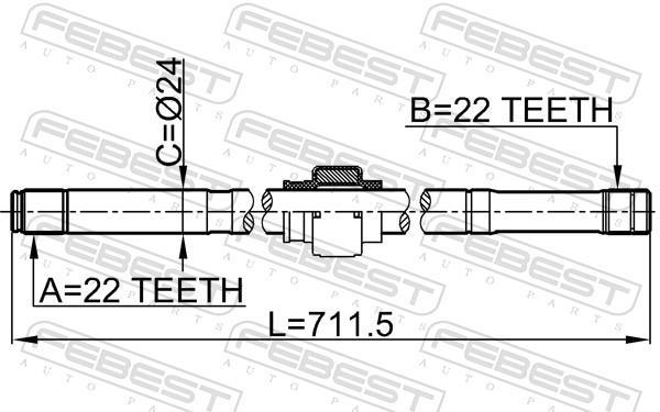 Cardan FEBEST ref. 0212-B10MTRH