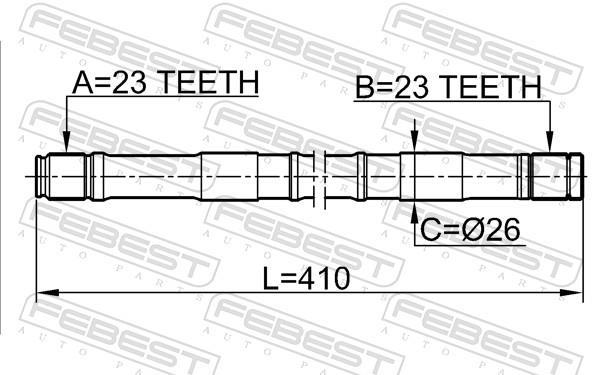 Cardan FEBEST 0212-B14LH