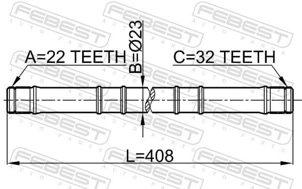 Cardan FEBEST ref. 0212-GA16LH