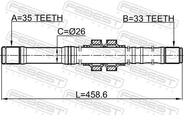 Cardan FEBEST ref. 0212-J10LH