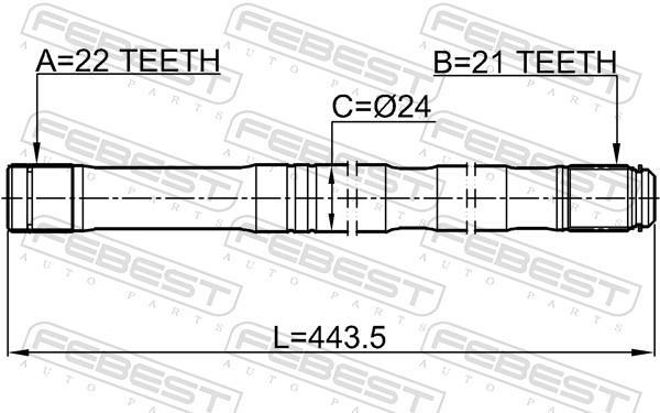 Cardan FEBEST 0212-K12LH