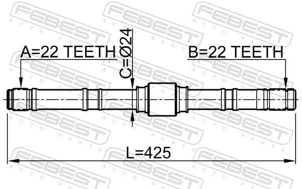 Cardan FEBEST 0212-P10LH