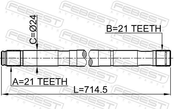 Cardan FEBEST 0212-QG15RH