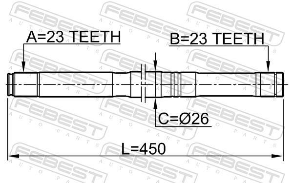 Cardan FEBEST 0212-QG16LH
