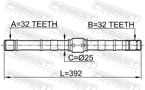 Cardã FEBEST ref. 0212-SR20LH