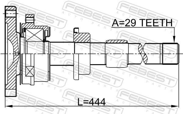 Cardan FEBEST 0212-T30MTRH
