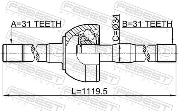 Cardan FEBEST 0214-Y61LH