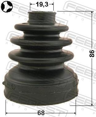 Joint-soufflet, arbre de commande FEBEST ref. 0215-E11ATT