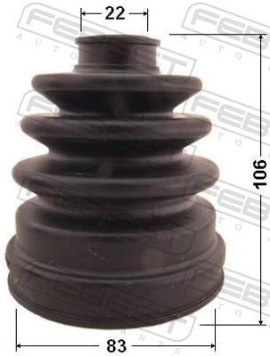 Fuelle, árbol de transmisión FEBEST ref. 0215-JP16