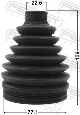 Fuelle, árbol de transmisión FEBEST ref. 0217P-C11X