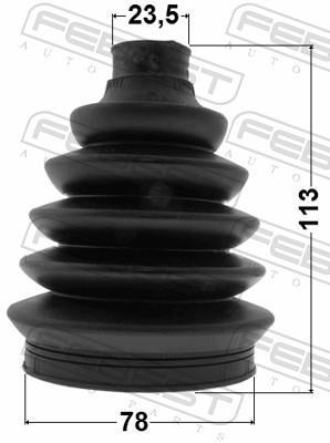 Joint-soufflet, arbre de commande FEBEST 0217P-F15