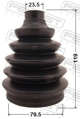 Fuelle, árbol de transmisión FEBEST ref. 0217P-P12