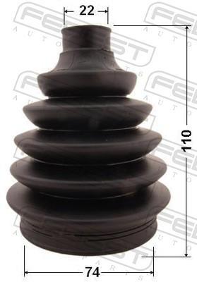 Joint-soufflet, arbre de commande FEBEST 0217P-QG15