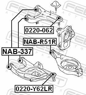 Rotule de suspension (Rotule de pivot) FEBEST 0220-062