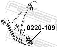 Rotule de suspension (Rotule de pivot) FEBEST 0220-109
