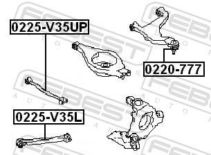 Rotule de suspension (Rotule de pivot) FEBEST 0220-777