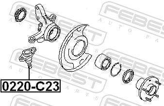 Rotule de suspension (Rotule de pivot) FEBEST 0220-C23