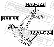 Rotule de suspension (Rotule de pivot) FEBEST 0220-C24