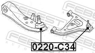 Rotule de suspension (Rotule de pivot) FEBEST 0220-C34