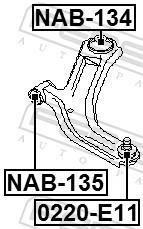 Rotule de suspension (Rotule de pivot) FEBEST ref. 0220-E11