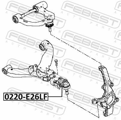 Rótula de suspensão FEBEST 0220-E26LF