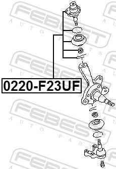 Rotule de suspension (Rotule de pivot) FEBEST ref. 0220-F23UF