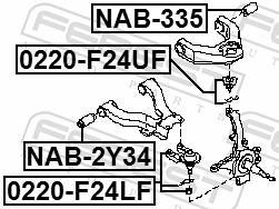 Rotule de suspension (Rotule de pivot) FEBEST ref. 0220-F24UF