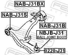 Rótula de suspensão FEBEST ref. 0220-J31