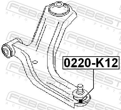 Rotule de suspension (Rotule de pivot) FEBEST 0220-K12