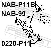 Rotule de suspension (Rotule de pivot) FEBEST ref. 0220-P11