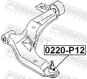 Rótula de suspensión/carga FEBEST ref. 0220-P12