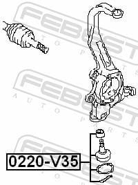Rótula de suspensão FEBEST ref. 0220-V35