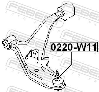 Rotule de suspension (Rotule de pivot) FEBEST ref. 0220-W11