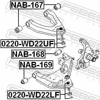 Rotule de suspension (Rotule de pivot) FEBEST ref. 0220-WD22UF