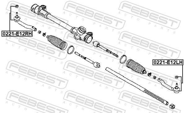 Rotule de direction FEBEST 0221-E12RH