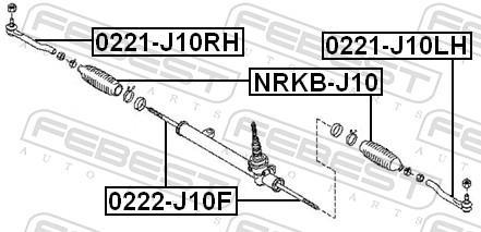 Rótula barra de dirección FEBEST ref. 0221-J10RH
