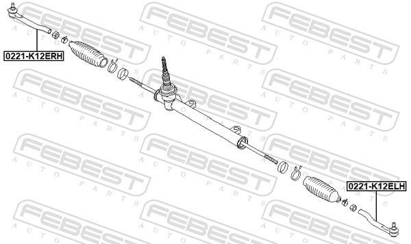 Rotule de direction FEBEST 0221-K12ERH