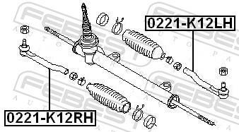Rótula barra de dirección FEBEST ref. 0221-K12LH
