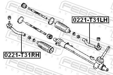 Rotule de direction FEBEST 0221-T31LH