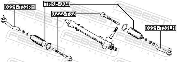 Rotule de direction FEBEST ref. 0221-T32RH