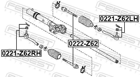 Rótula de direção FEBEST ref. 0221-Z62LH