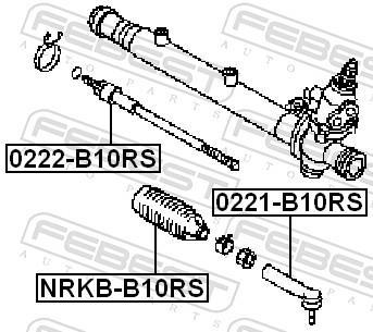 Tirante da direção FEBEST ref. 0222-B10RS